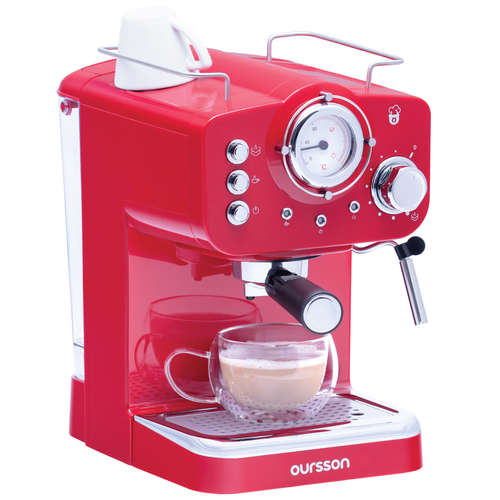 Espressor manual,15 bari cu sistem de spumare OURSSON EM1500/RD resigilat
